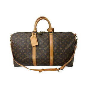 Louis Vuitton Monogram Keepall Boston Bag Brown